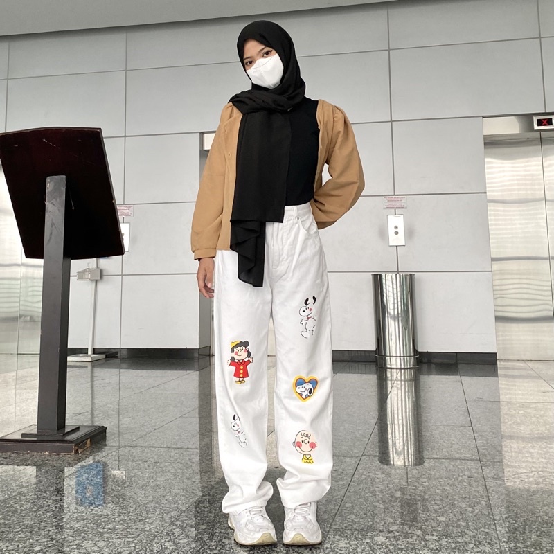 Peanuts jeans/ jeans character / jeans motif / printed jeans