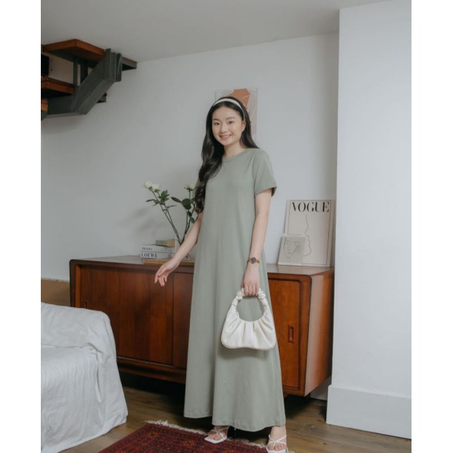 Casa Dress Sage Green Busui Friendly by Hijab Nueta