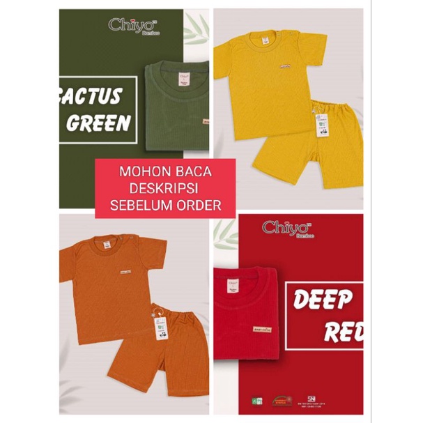 (CHIYO) SETELAN OBLONG PENDEK BAMBOO POLOS