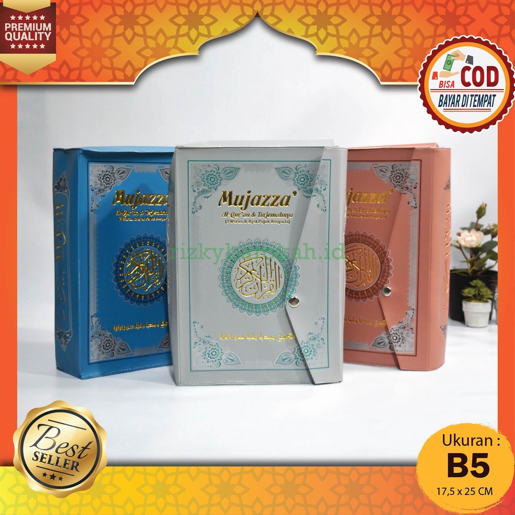 Al Quran Mujazza Agung Media 30 Juz Terjemah 2 Warna Perjuz Ukuran B5 Besar Cover Kalep Alquran Muja