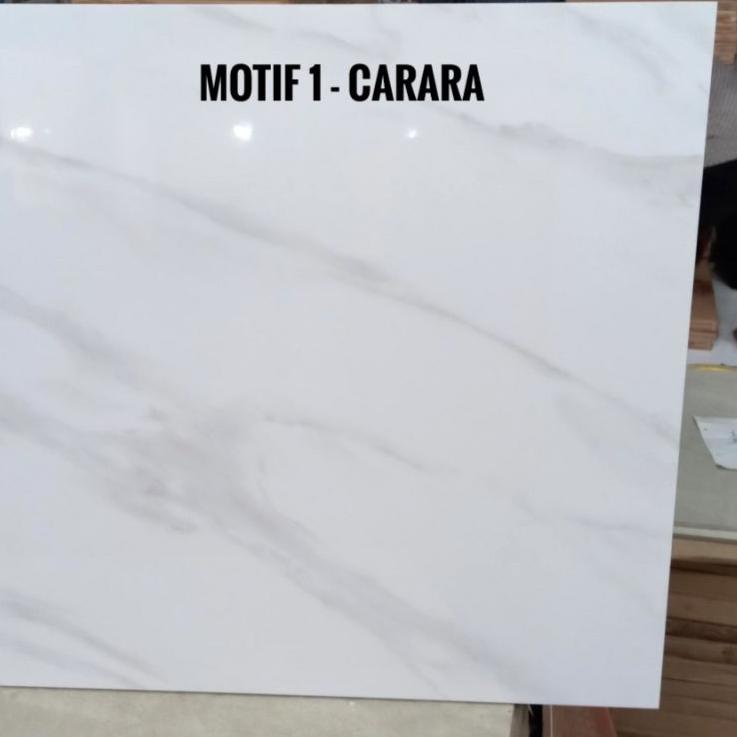 Dijamin Ori>/  GRANIT LANTAI 60x60 PUTIH MOTIF MARMER CARARA MARBLE HARGA PERDUS - HABITAT