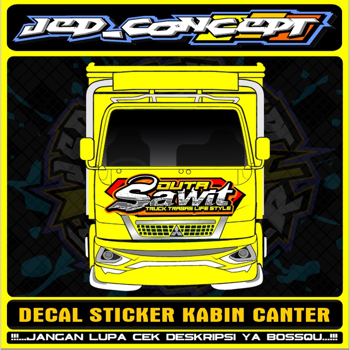 TERLARIS DECAL KABIN DEPAN CANTER DUTA SAYUR