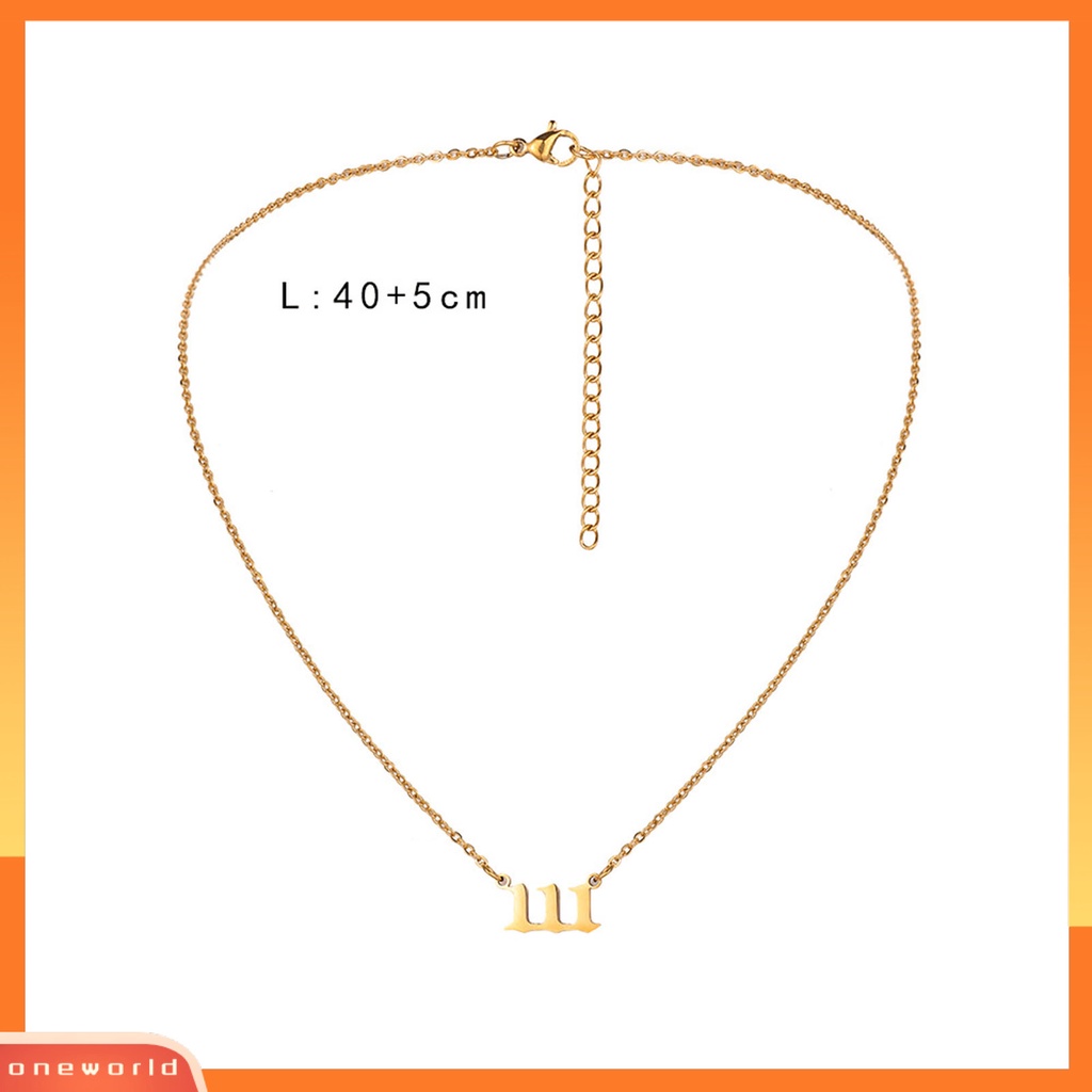 [ONE] Kalung Angka Retro Pengerjaan Halus Kreatif Wanita Memakai Nomor Kalung Untuk Pakaian Luar Ruangan