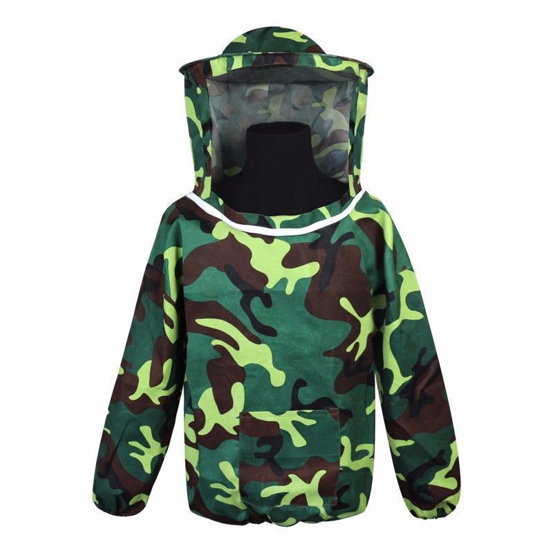 Jaket Lebah Baju Anti Sengatan Warna Loreng Peralatan Pengaman Sengat Nyamuk Hama Serangga Muka Jaring Cerana Melifera Klanceng Trigona Kelulut Kele Kele Kelo Kelo APD Pelindung Diri Model Terusan Dan Atasan Dengan Topi Jaring aman beekeeping Beekeeper