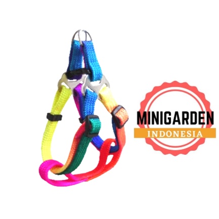 DOG HARNESS NYLON MOTIF RAINBOW SHH-10R harness pelangi rompi anjing kucing