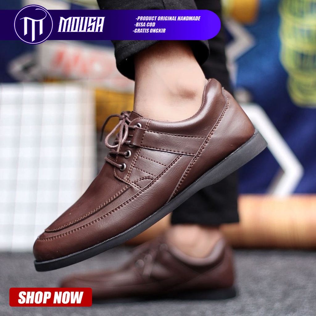 Sepatu Formal Pantofel Kulit Pu Kerja Kantor Kondangan Pria Mousa Hyoga