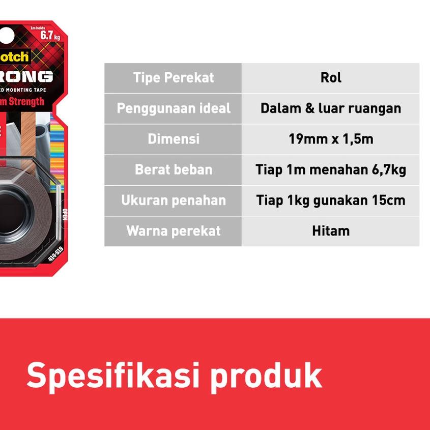 

Pasti Update Scotch 3M Perekat Isolasi Extreme Mounting Tape 414-S19 19 MM X 1.5 M**