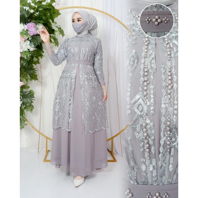 Gamis Tile Cardigan| Gamis Pesta| Gamis Kondangan| Gamis Brokat| Gamis| Gamis Tile| Gamis kebaya| Gamis Modern| Gamis Wisuda| Gamis Seragaman Keluaran| Gamis Lamaran