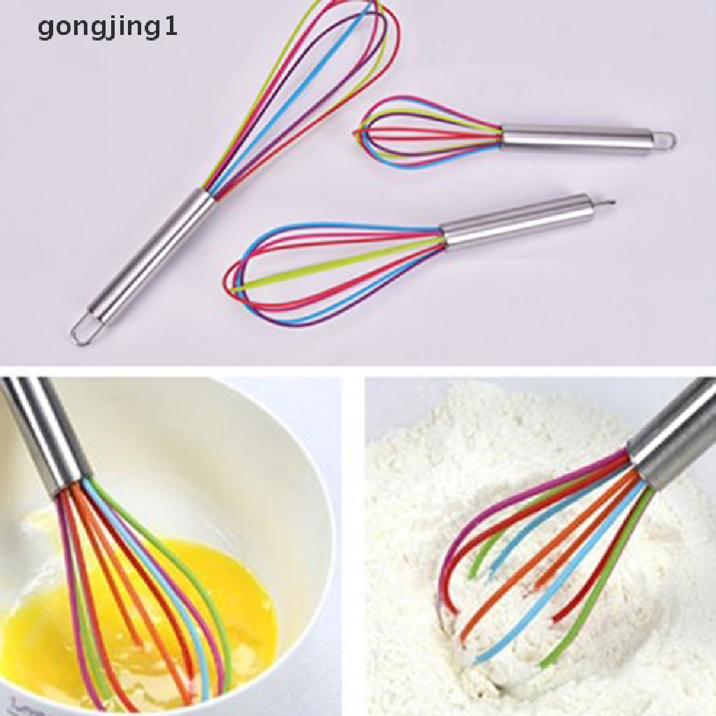 Ggg 1pcs Whisk Mixer Pengocok Telur Silikon Pengocok Telur Alat Dapur Hand Egg Mixer ID