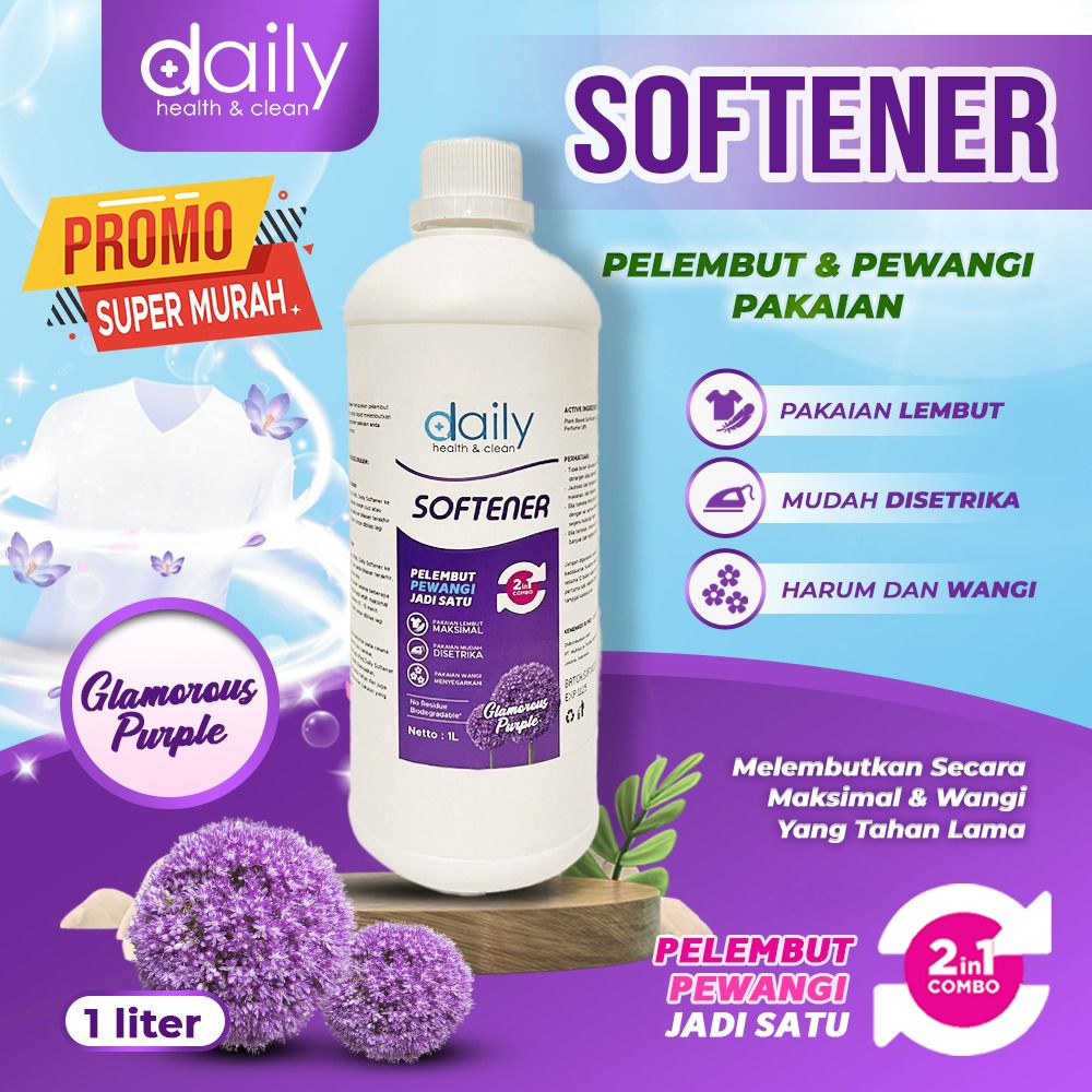 Softener Pelembut dan Pewangi Pakaian 1 Liter Daily Softener 2in1 1000ml