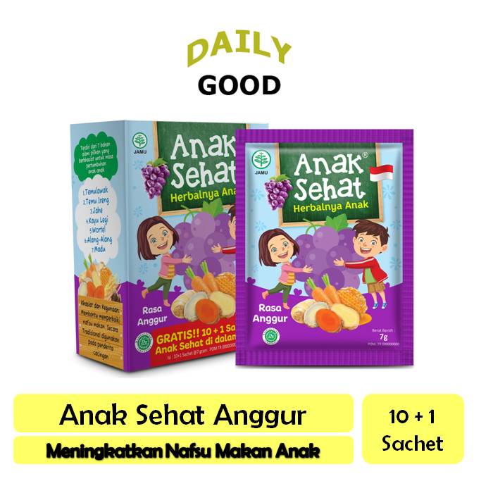 

Anak Sehat Anggur 10's - Meningkatkan Nafsu Makan Anak