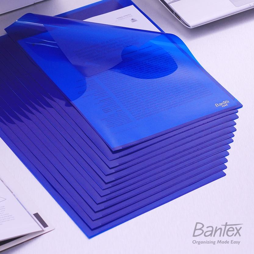 

Klik Beli ✤ 12 Pcs Bantex Map L Plastik Bening Clear Sleeve L Folder Folio F4 Blue 2248 01.