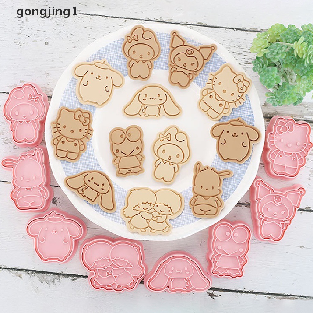 Ggg 8Pcs /set Cetakan Biskuit Kartun Cetakan Kue Kering Cetakan Kue Kering DIY Cookie Cake Decorag Tool ID