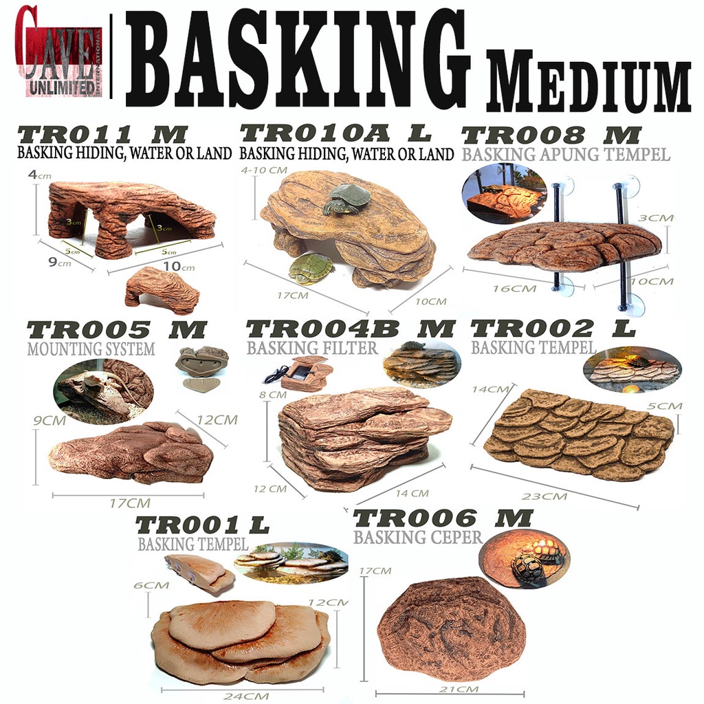 Adw BASKING MEDIUM TEMPAT JEMUR TANGKRINGAN BERMAIN REPTILE KURA KURA BRAZIL RES AMBON RAZOR