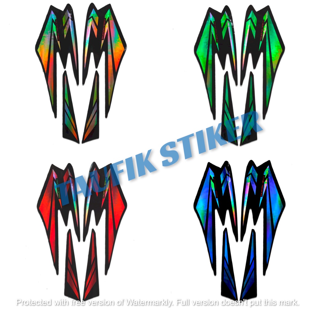 Stiker Striping Lis Motor Yamaha RX King 2002 Variasi Hologram