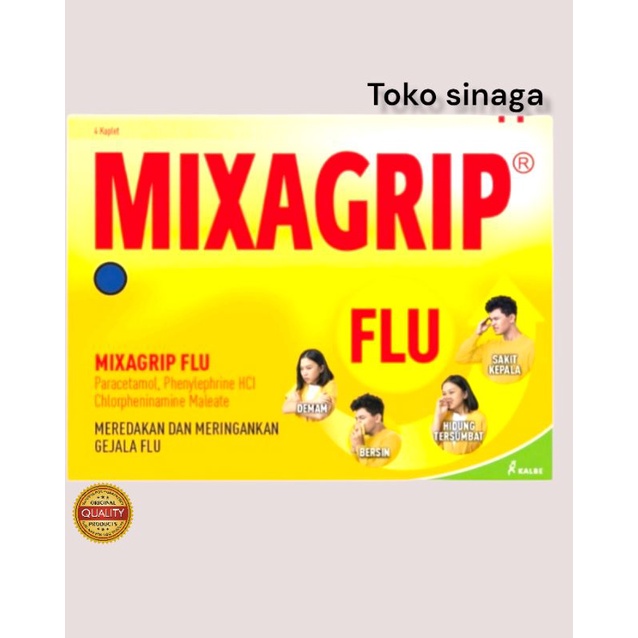 Mixagrip flu 1 strip isi 4 tablet.