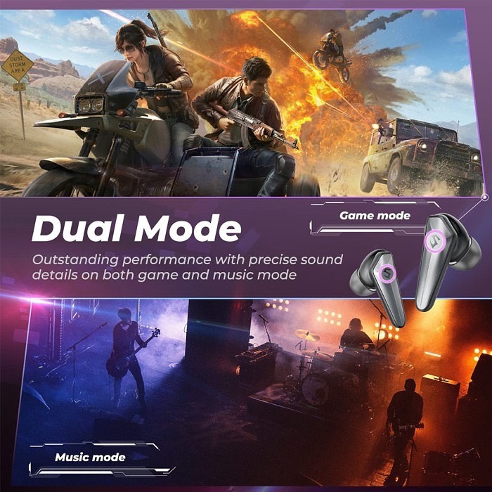 Soundpeats Cybergear True Wireless Earduds Low Latency Game Mode Garansi Resmi Soundpeats 6 Bulan
