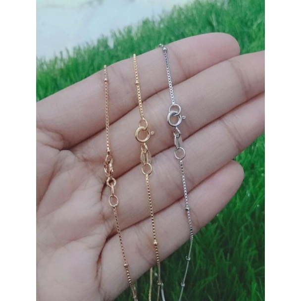 kalung perak asli silver 925 lapis emas/kalung rantai itali jedar+liontin bulat di*r tumpuk 3 cor mp full/asli silver/fashion wanita