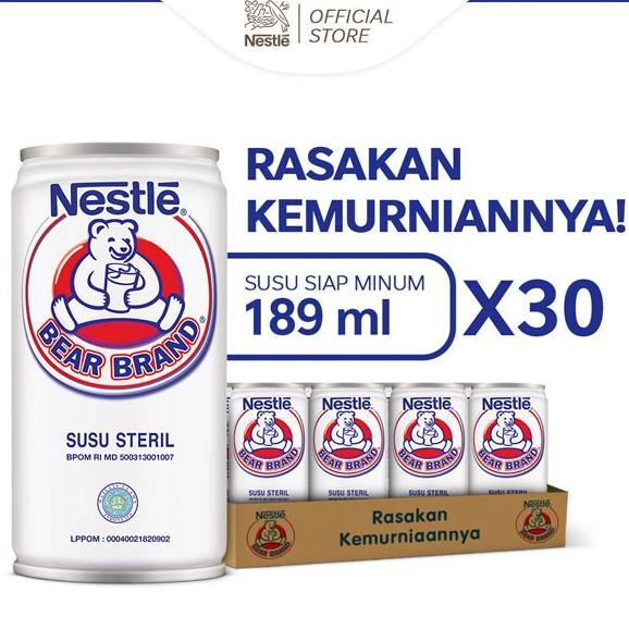

BEAR BRAND MILK Minuman Siap Minum 189ml [ 30 Pcs] TERLARIS TERPERCAYA ORIGINAL