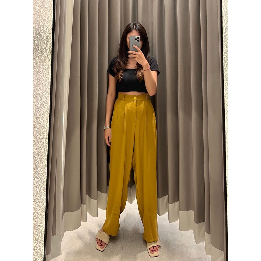 BEFAST - ZEC Celana JOLA Pant Kulot Crincle / Belina Cullote Pant / Celana Panjang Polos Formal / Fashion Ala Style Korean / Kulot Kerja Wanita Casual / Pakaian Kekinian Remaja ABG Trendy / Celana Kulot Crinkle Terlaris / Outift Kampus