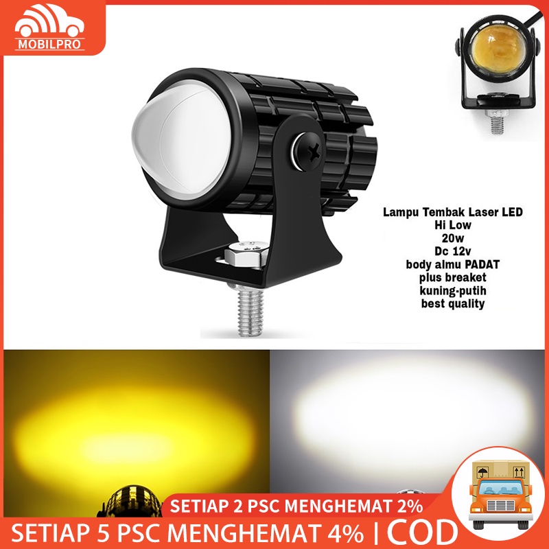 Lampu Tembak Laser Led Mini 2 Warna - Lampu Tembak Sorot Foglamp Mini D2 Laser Gun