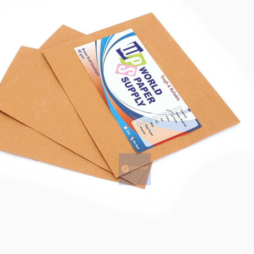 

❀❀ WPS - amplop coklat ukuran 1/2 folio ( 19 x 25 cm )