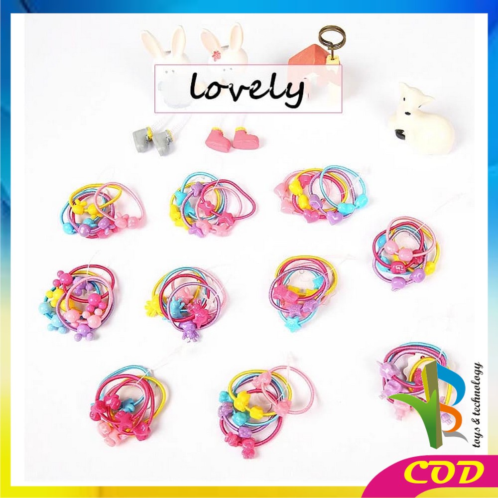 RB-C9 (50 PCS) Ikat Rambut Anak Anak / Karet Ikat Rambut / Kuncir Rambut Kuda Anak Anak / Headband