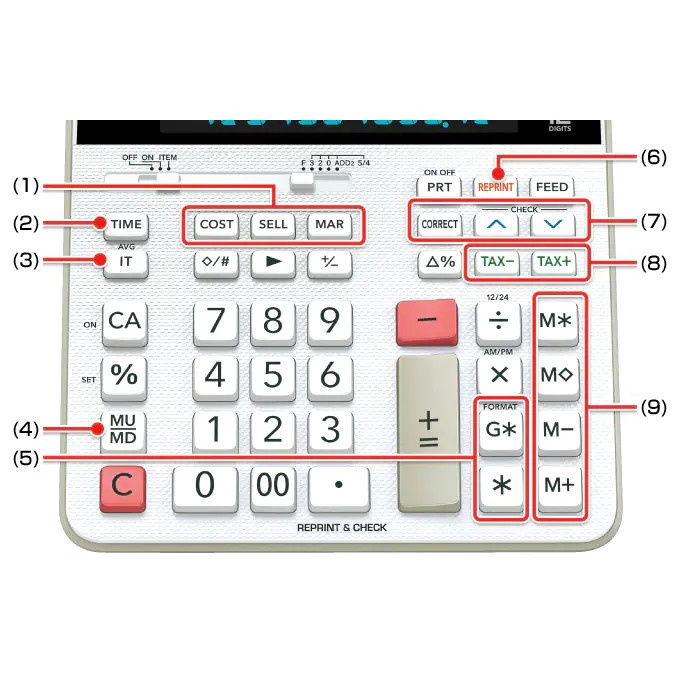 Kalkulator Casio Reprint &amp; Check FR-2650RC