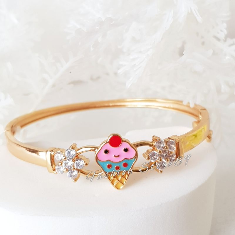 Gelang Bangle Anak bukaan Kait impor lucu xuping perhiasan lapis emas 18k  bestseller