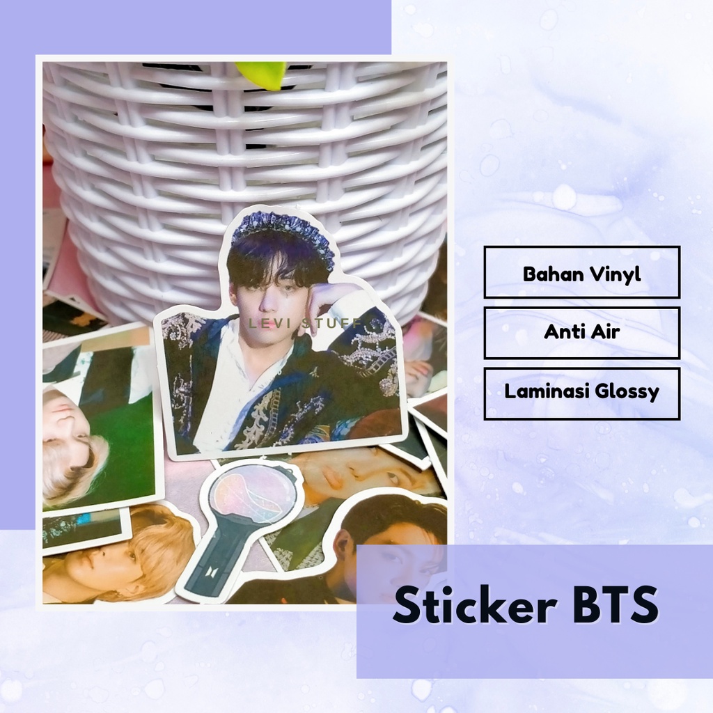 

Sticker BTS Vinyl Glossy Tahan Air / Sticker Kawaii / Sticker Lucu / Idol korea / Scrapbook / Notebook / Buku / Diari / Gift