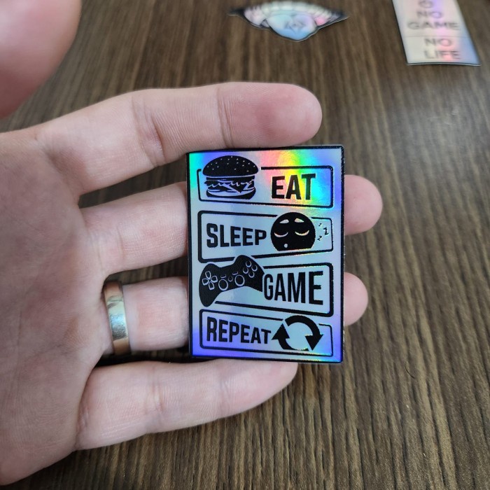 

Sticker Hologram Anime - PSH1208 - Eat Sleep Game Repeat