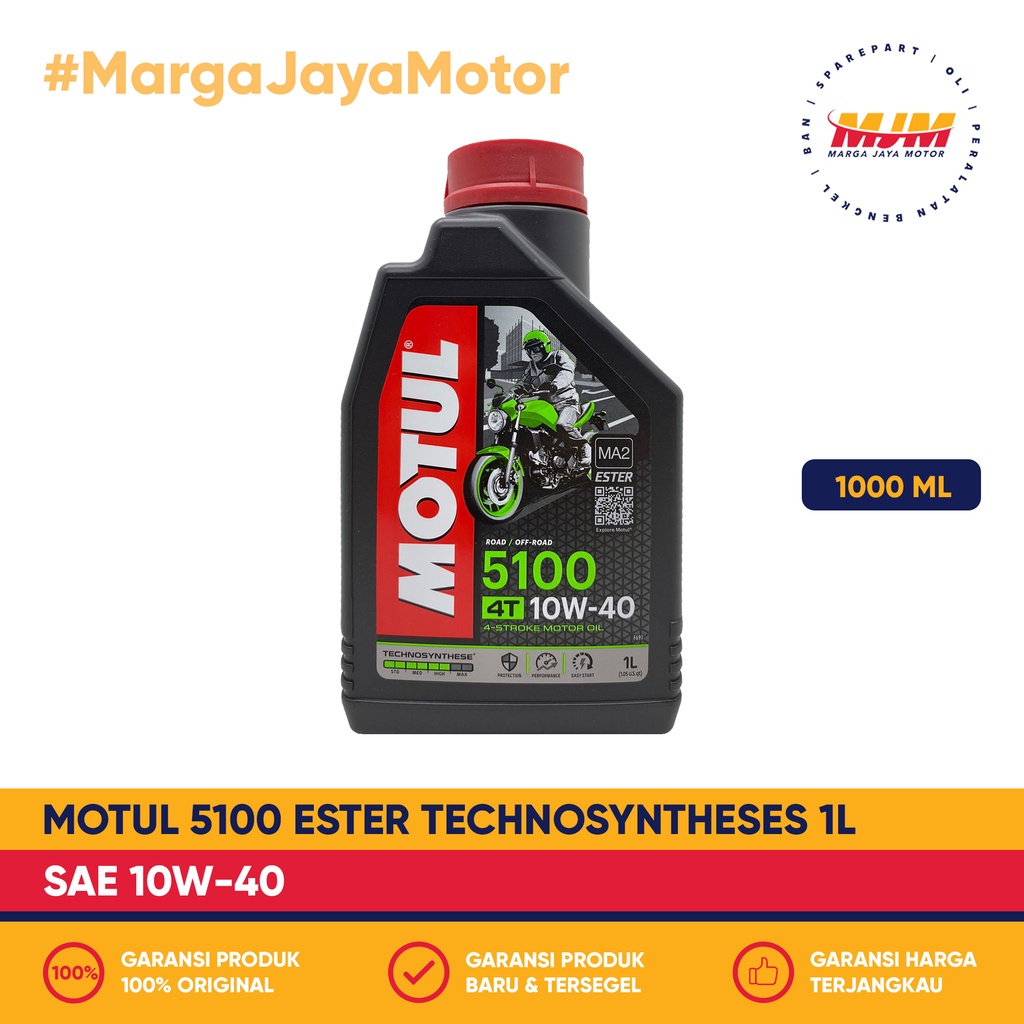 Motul 5100 4T 10W/40 Ester Technosynthese 1000ml Motul Oil 1L