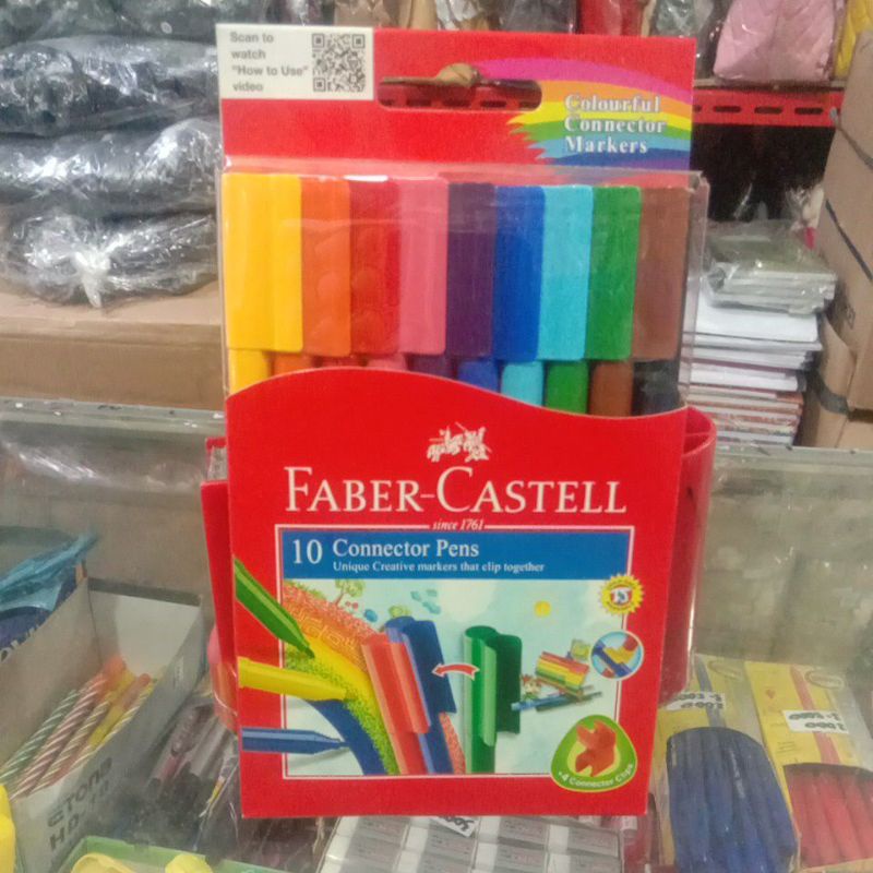 

faber castell connector pens 10 warna