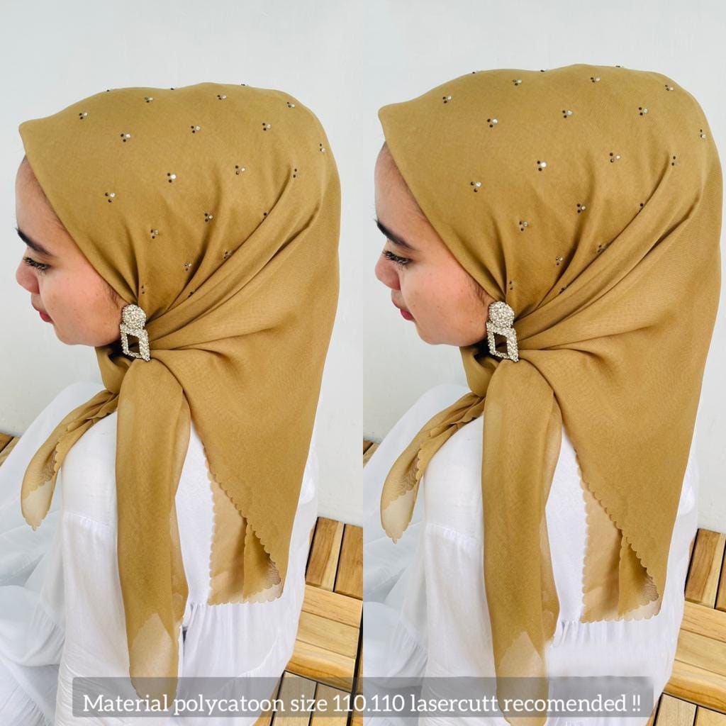 Kerudung Segi Empat Payet Mickey Hijab Segiempat Bella Lasercut Payet Mutiara Termurah pasar hija'b