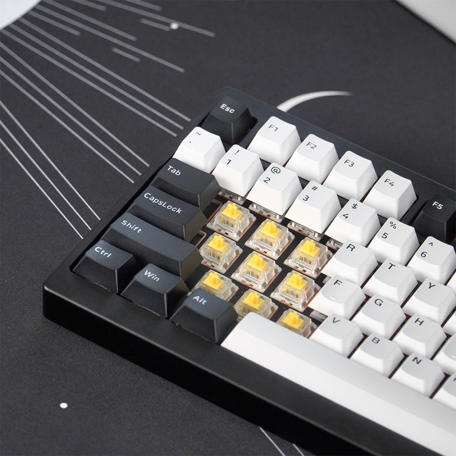 Noir Z2 75% Aluminium Custom Mechanical Gaming Keyboard - Full Build