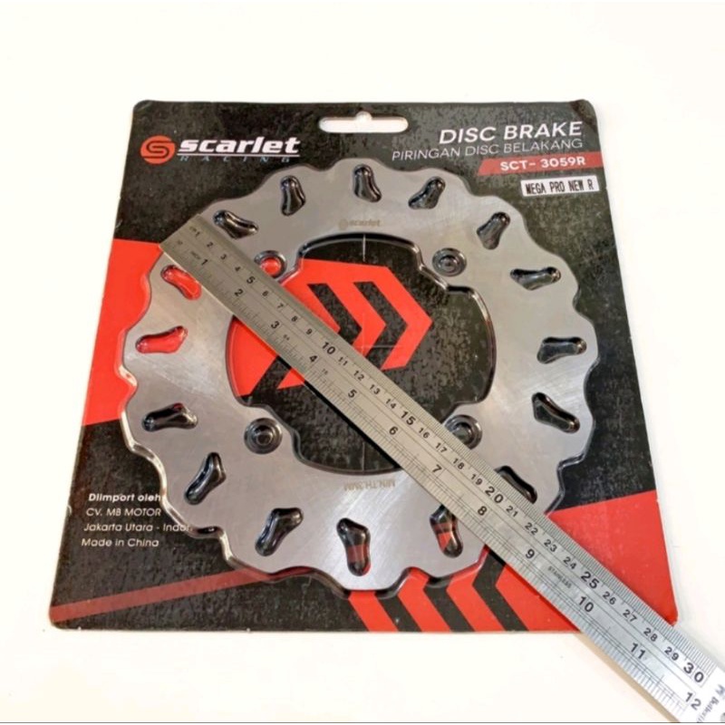 Piringan Disc Cakram Belakang Scarlet Racing CB150R CBR Megapro New VERZA Supra GTR Tiger New Dill pnp REAR Lobang Baut4
