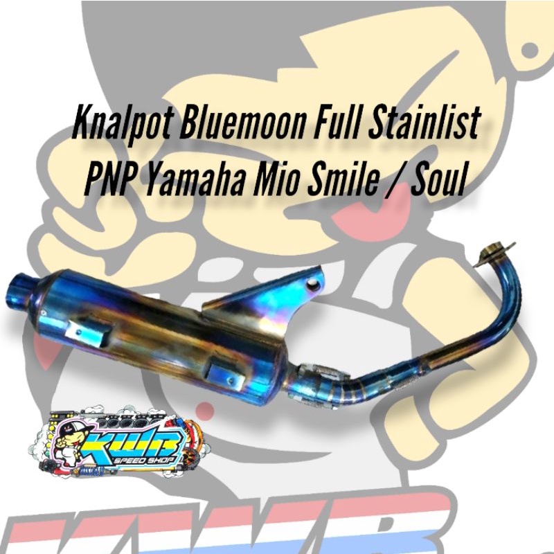 Knalpot tsukigi daeng s4 bluemoon twotone pnp yamaha mio smile mio sporty mio soul full stainlist