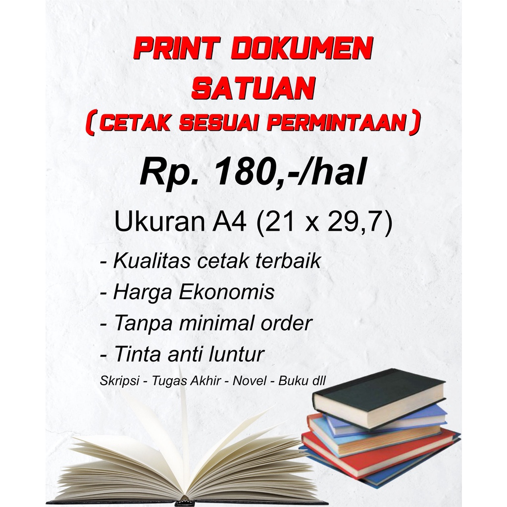 

Print sesuai permintaan - Print satuan - skripsi - tugas - A4