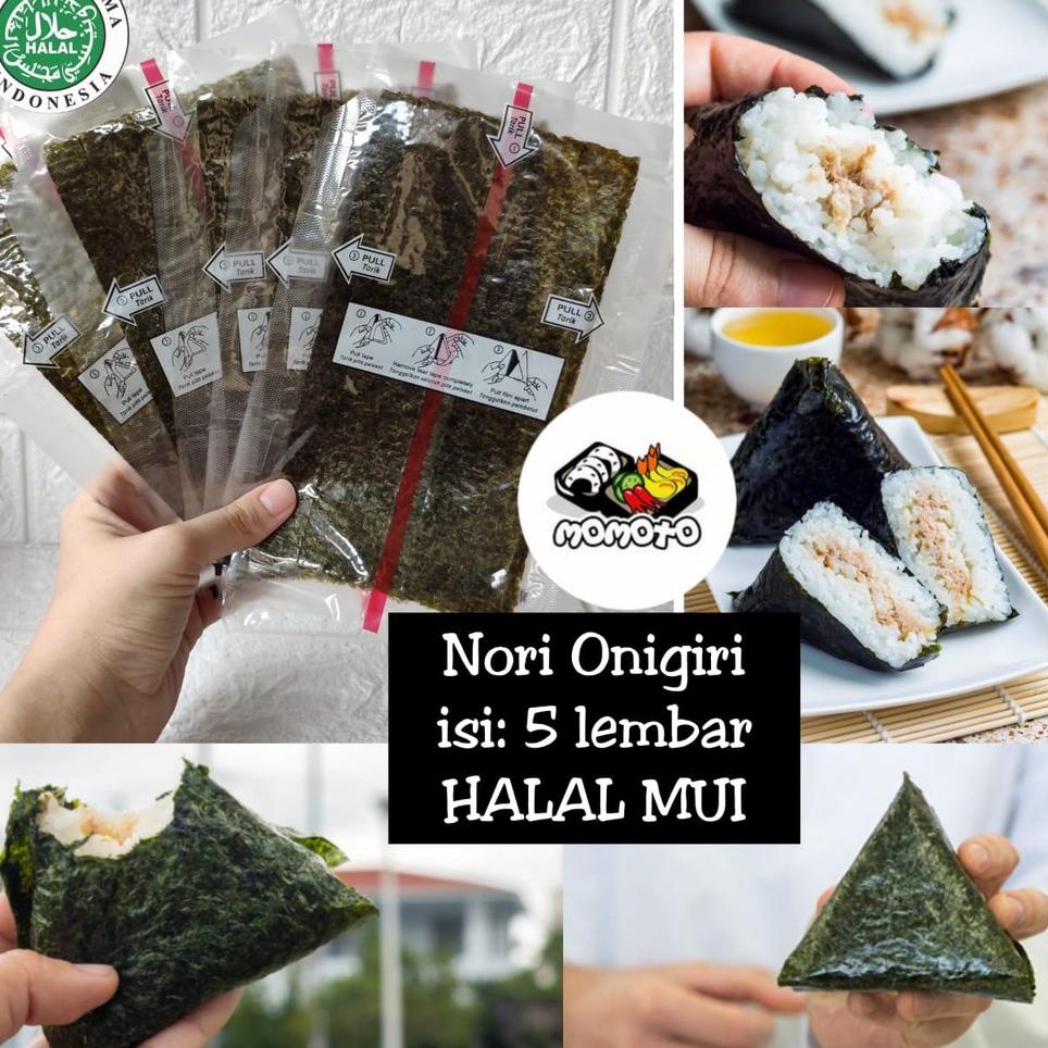 

[N-A5A] ☛] Nori Onigiri Wrapper Halal MUI 5 lembar / Rumput Laut Import untuk Nasi Kepal Triangle Sushi Nori-langsung kirim