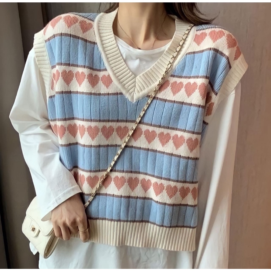 Rompi Style Lovely Vest Wanita Motif Love