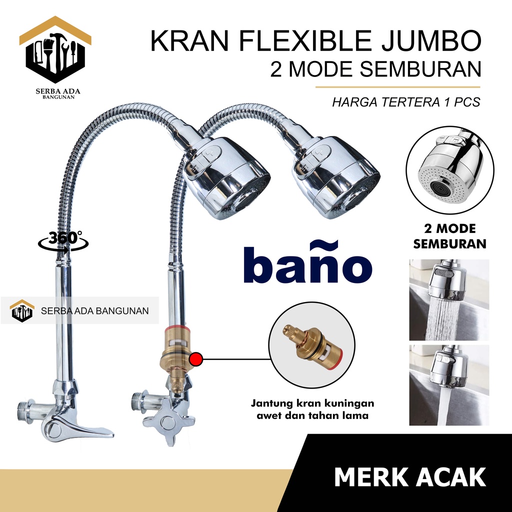 Kran Angsa Dapur Fleksibel / Flexible - 1/2 Inch - High Quality ROTASI 360 DERAJAT BERBAGAI MODEL TERLARIS TERMURAH