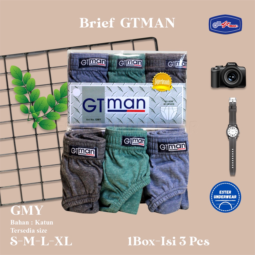 CELANA PRIA DEWASA GTMAN GMY ISI 3 PCS KUALITAS BAGUS NYAMAN DIPAKAI