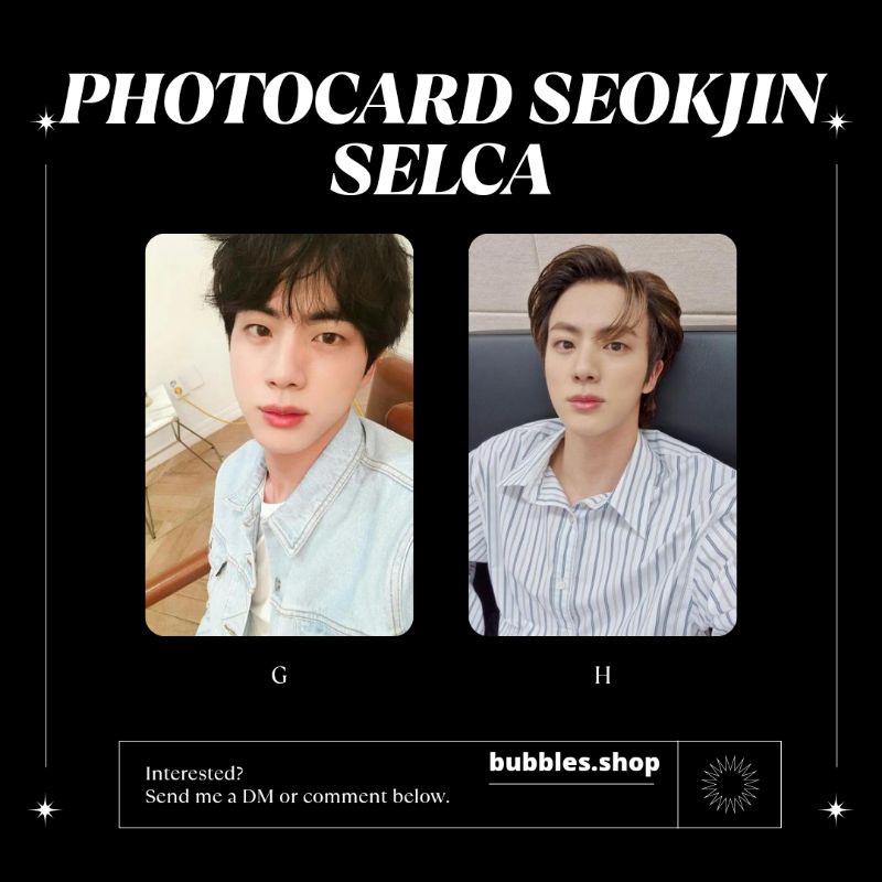 PHOTOCARD UNOFFICIAL SEOKJIN BTS SELCA