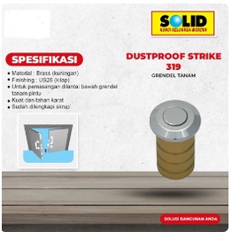 Solid 319 Dustproof Strike tutup lubang Grendel Tanam lantai gerendel