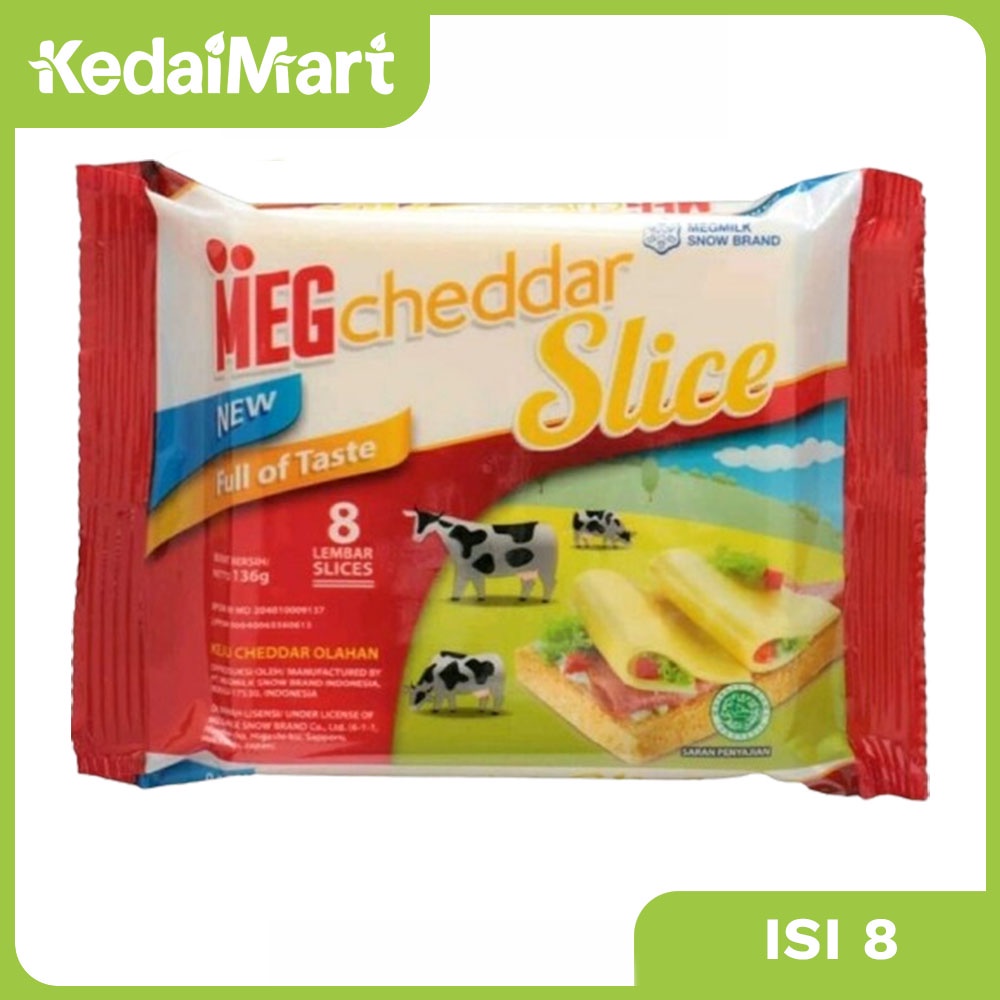 

Keju Meg Cheedar Slices Isi 8