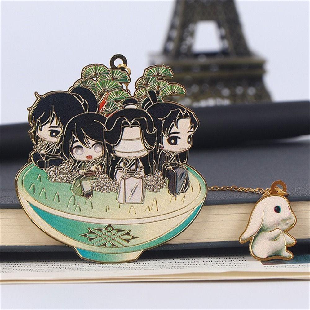 Lanfy Bookmark Anime Kartun Siswa Kertas Budidaya Setan Wei Wuxian Lan Wangji Cilp