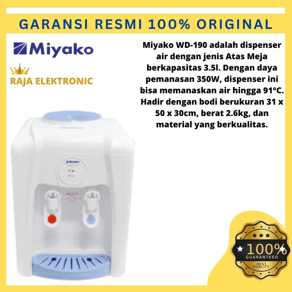 DISPENSER MIYAKO WD 190 PH AIR PANAS GALON ATAS