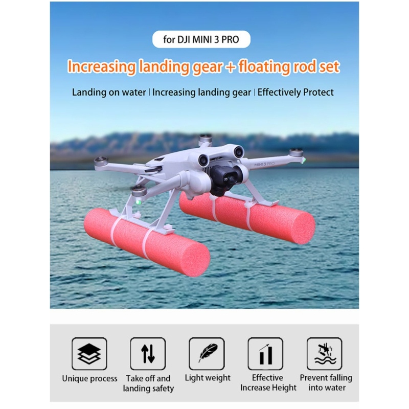 Zzz Landing Gear Leg &amp; Water Landing Gear Untuk Kaki Bar Flight Extender Mini 3pro