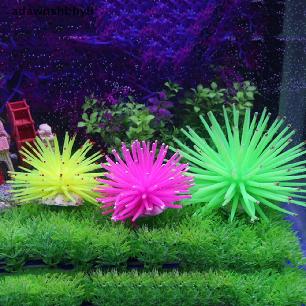 Adawnshbhyu Aquarium Ikan Decor Lembut Artificial Coral Underwater Dekorasi Ornamen ID