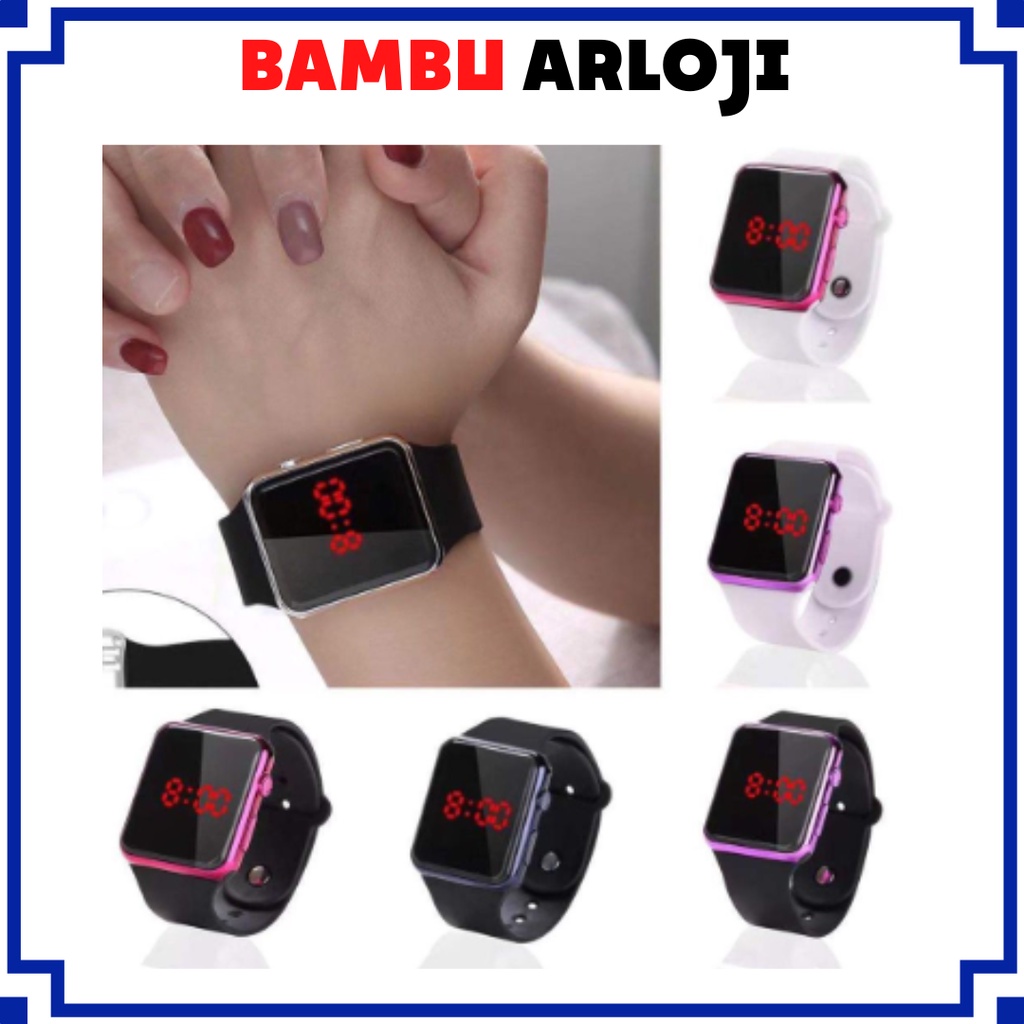 BAJ JAM TANGAN WANITA PRIA DIGITAL RUBBER LED WATCH GROSIR ORIGINAL HIGH QUALITY JF095